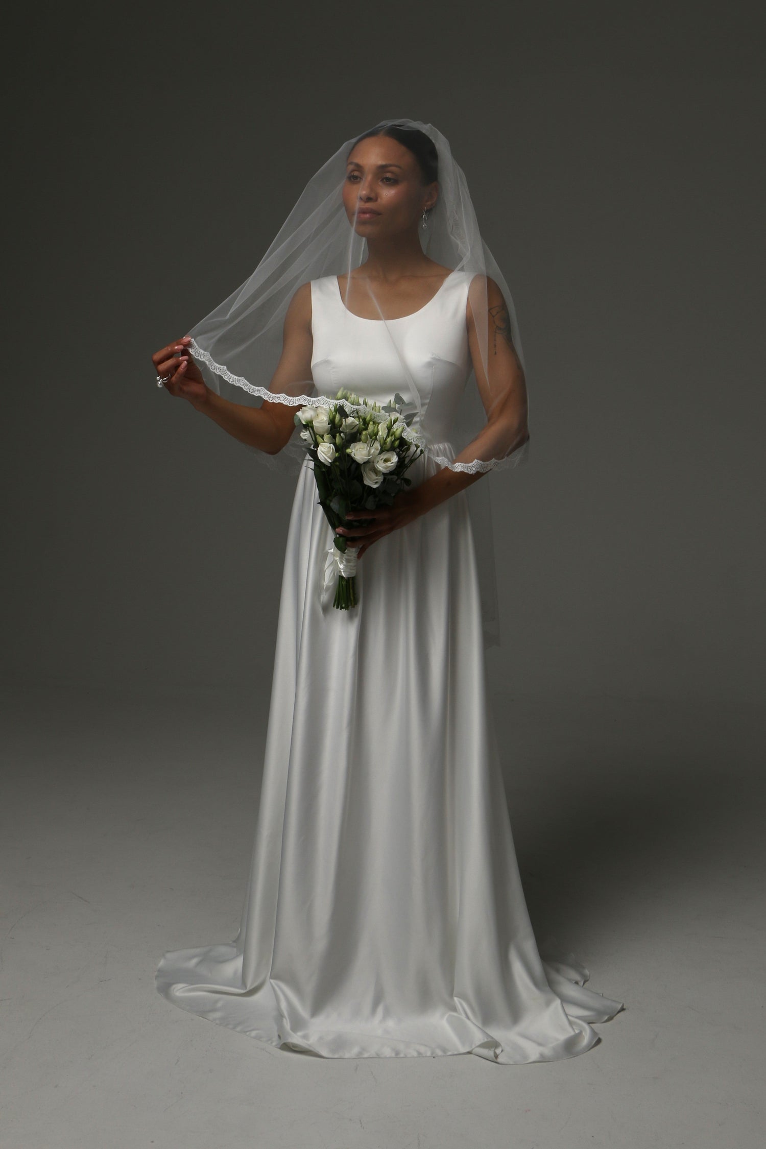 2 layers of veil