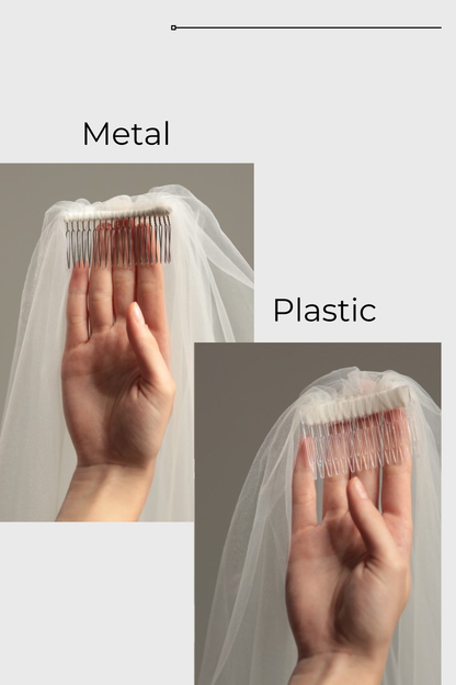 Juliet Cap Cathedral Veil with Lace Edge – Soft Tulle Bridal Veil